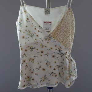 Floral Crossover Tank Top